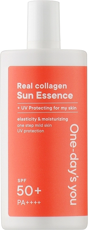 Сонцезахисна есенція з колагеном - One-Day's You Real Collagen Sun Essence SPF 50+ PA++++, 55 мл - фото N1