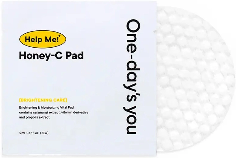 Тонер-диски для лица с прополисом и витамином С - One-Day's You One-Days You Help Me! Honey-C Pad, 20 шт - фото N1