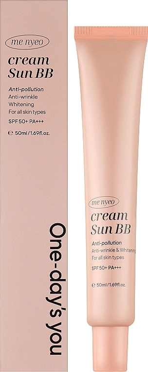 Сонцезахисний ВВ крем - One-Day's You Me Nyeo Cream Anti-Pollution Sun BB SPF50+/PA+++, 50 мл - фото N1