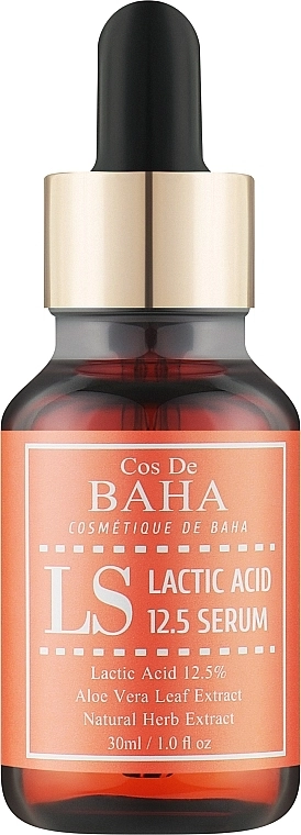 Пілінг-сироватка з молочною кислотою 12.5% - Cos De Baha LS Lactic 12.5 Acid Serum, 30 мл - фото N1