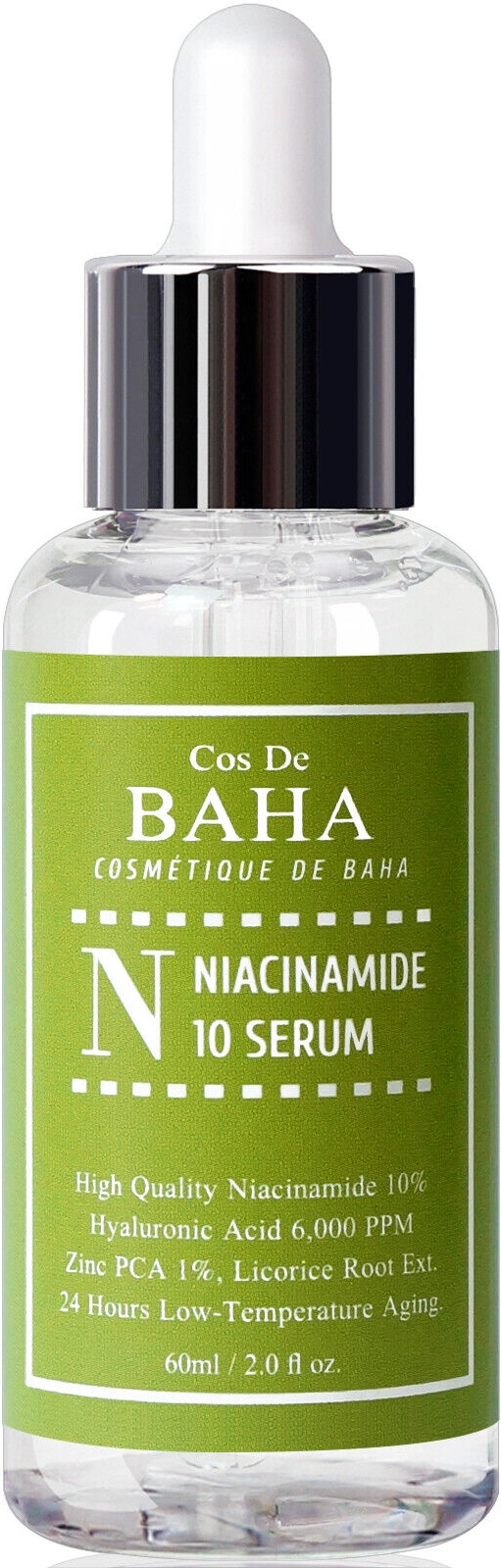 Сыворотка для жирной и проблемной кожи с ниацинамидом 10% и цинком 1% - Cos De Baha N Niacinamide 10 Serum with Zinc, 60 мл - фото N1
