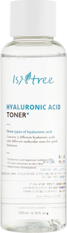 Зволожуючий тонер із гіалуроновою кислотою - IsNtree Hyaluronic Acid Toner, 200 мл - фото N1