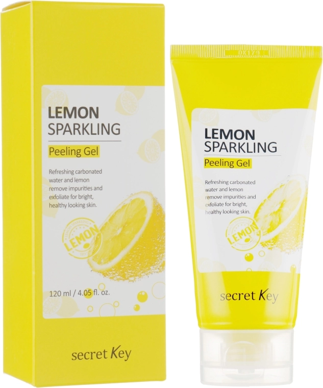 Лимонная пилинг-скатка для лица - Secret Key Lemon Sparkling Peeling Gel, 120 мл - фото N2