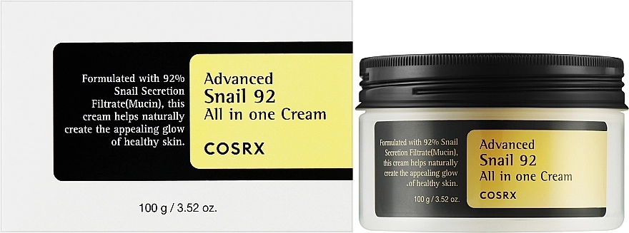 Равликовий універсальний крем - CosRX Advanced Snail 92 All In One Cream, 100 мл - фото N2