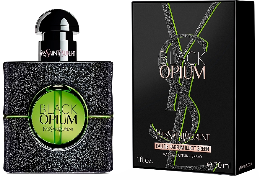 Парфумована вода жіноча - Yves Saint Laurent Black Opium Illicit Green, 30 мл - фото N2