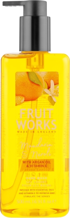 Мыло для рук жидкое "Мандарин и нероли" - Grace Cole Fruit Works Hand Wash Mandarin & Neroli, 500 мл - фото N1
