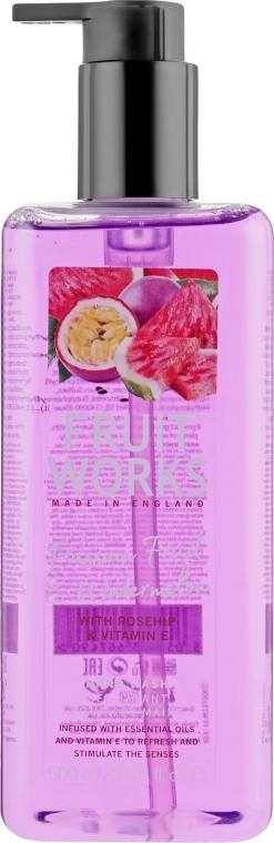 Мило для рук "Маракуйя та кавун" - Grace Cole Fruit Works Hand Wash Passion Fruit & Watermelon, 500 мл - фото N1