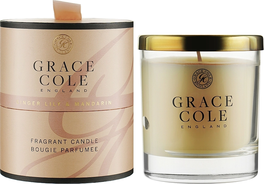 Ароматизована свічка "Імбірна лілія та мандарин" - Grace Cole Boutique Ginger Lily & Mandarin Fragrant Candle, 200 г - фото N3
