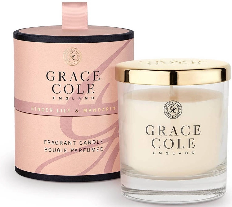 Ароматизована свічка "Імбірна лілія та мандарин" - Grace Cole Boutique Ginger Lily & Mandarin Fragrant Candle, 200 г - фото N5