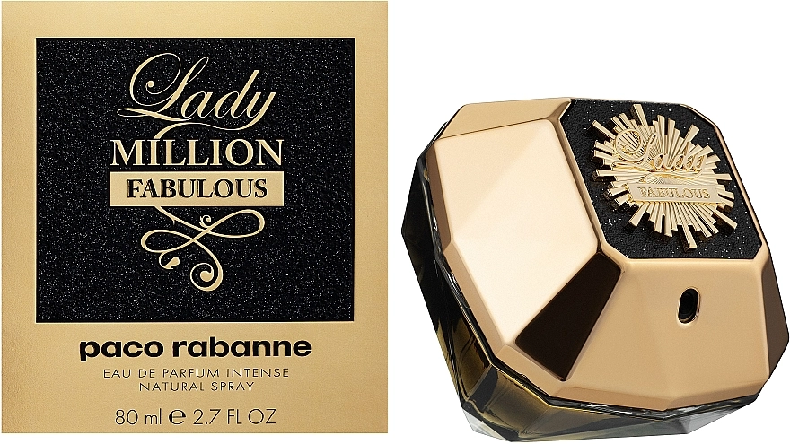 Парфюмированная вода женская - Paco Rabanne Lady Million Fabulous, 80 мл - фото N2