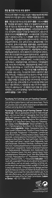 Успокаивающая пенка для умывания с низким pH - Pyunkang Yul Calming Low pH Foaming Cleanser, 150 мл - фото N3