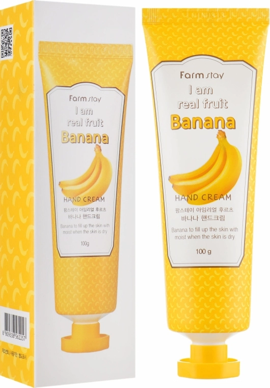 Крем для рук з екстрактом банана - FarmStay I Am Real Fruit Banana Hand Cream, 100 мл - фото N1