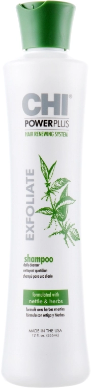 Стимулюючий шампунь-ексфоліант для волосся - CHI Power Plus Exfoliate Shampoo, 355 мл - фото N2