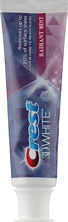 Отбеливающая зубная паста - Crest 3D White Radiant Mint Flavor, 107 г - фото N1