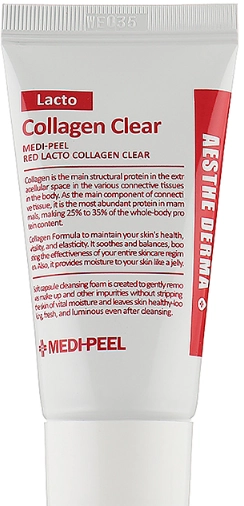 Очищаюча пінка для вмивання з колагеном та лактобактеріями - Medi peel Aesthe Derma Lacto Collagen Clear, 100 мл - фото N1