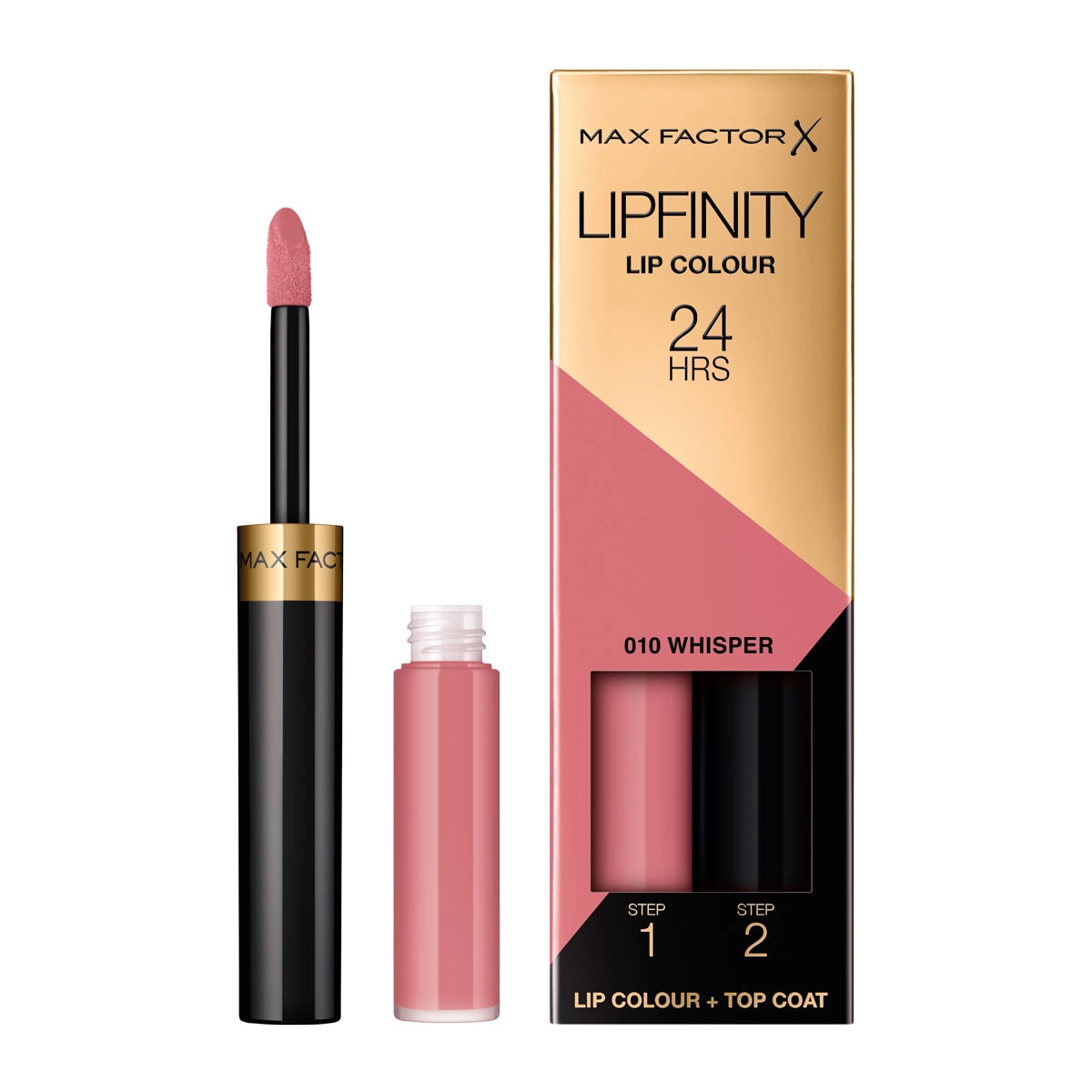 Стійка рідка помада та зволожуючий бальзам - Max Factor Lipfinity Lip Colour, 110 Whisper, 2.3 мл + 1.9 мл - фото N1