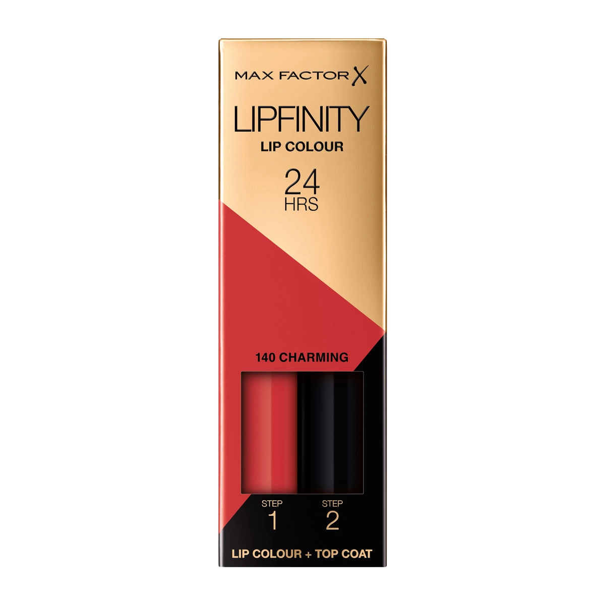 Стійка рідка помада та зволожуючий бальзам - Max Factor Lipfinity Lip Colour, 140 Charming, 2.3 мл + 1.9 мл - фото N2