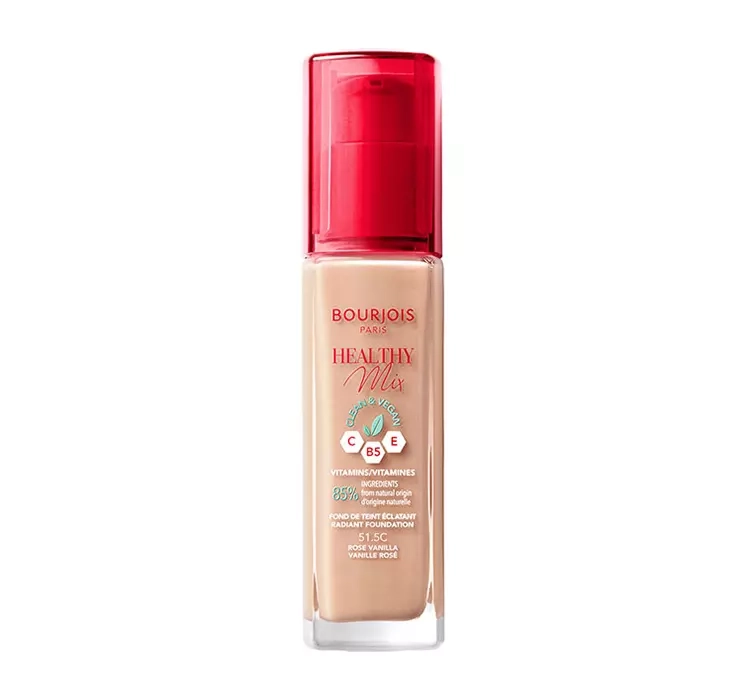 Увлажняющая тональная основа для лица - Bourjois Healthy Mix Clean & Vegan, 51.5C Rose Vanilla, 30 мл - фото N1