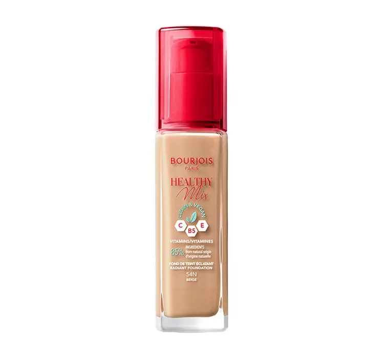 Увлажняющая тональная основа для лица - Bourjois Healthy Mix Clean & Vegan, 54N Beige, 30 мл - фото N1