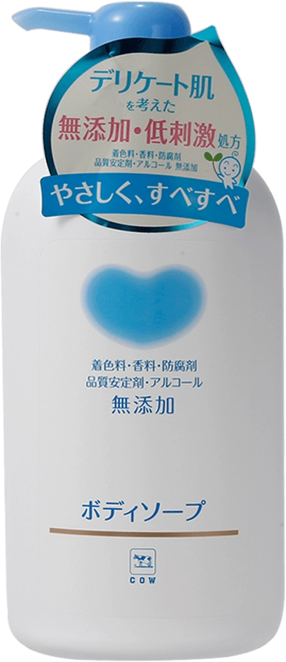 Натуральное мыло-пенка для чувствительной кожи лица и тела - COW Natural Gentle No Additive Body Wash, 550 мл - фото N2