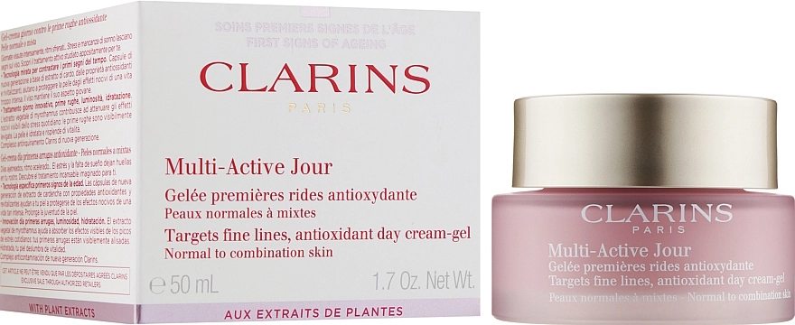 Дневной крем-гель для нормальной и комбинированной кожи - Clarins Multi-Active Jour Day Cream-Gel Normal to Combination Skin, 50 мл - фото N2