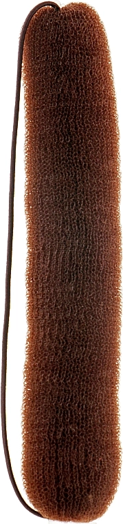 Валик для зачіски, з резинкою - Lussoni Hair Bun Roll Brown, 230 мм, коричневий - фото N1