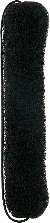 Валик для зачіски, з гумкою - Lussoni Hair Bun Roll Black, 230 мм, черный - фото N1
