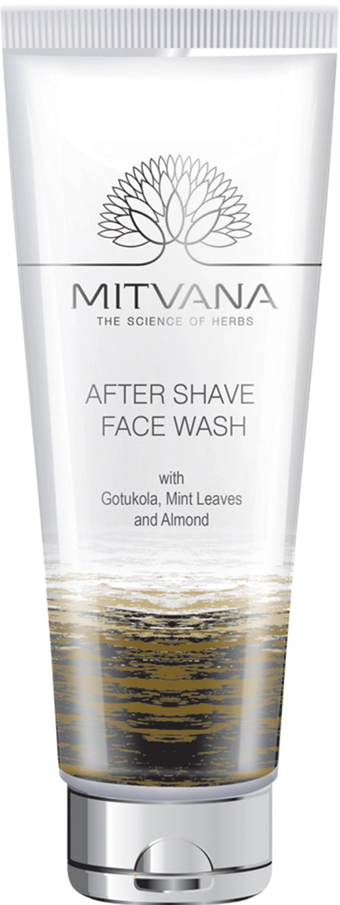 Лосьйон для обличчя після гоління з м'ятою та мигдалем - Mitvana After Shave Face Wash with Gotukola, Mint Leaves & Almond, 100 мл - фото N1