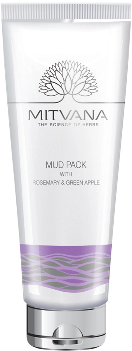 Маска для обличчя з глини з розмарином та зеленим яблуком - Mitvana Mud Pack with Rosemary & Green Apple, 100 мл - фото N1