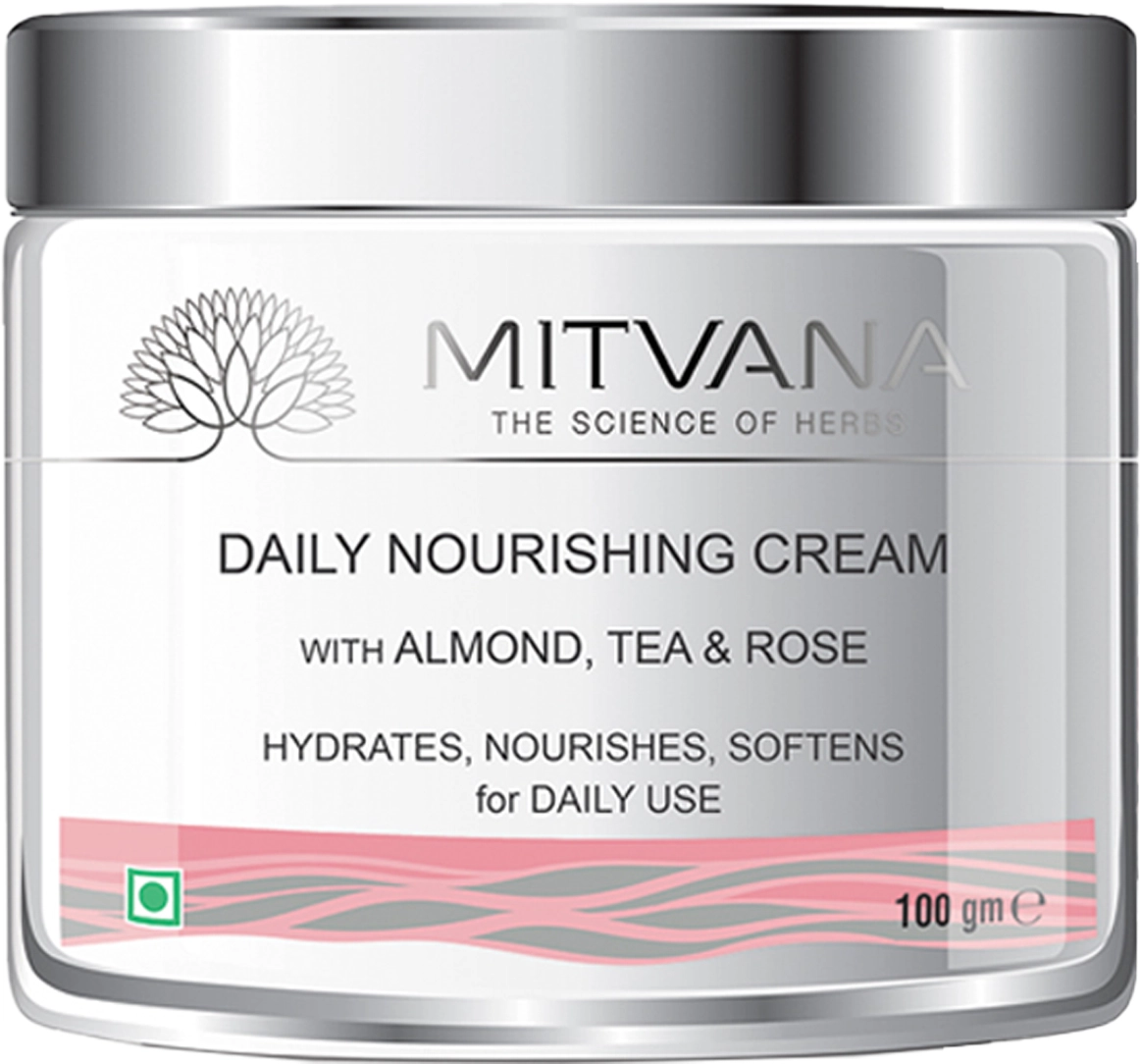Живильний крем для обличчя - Mitvana Daily Nourishing Cream with Almond,Tea & Rose, 100 мл - фото N2