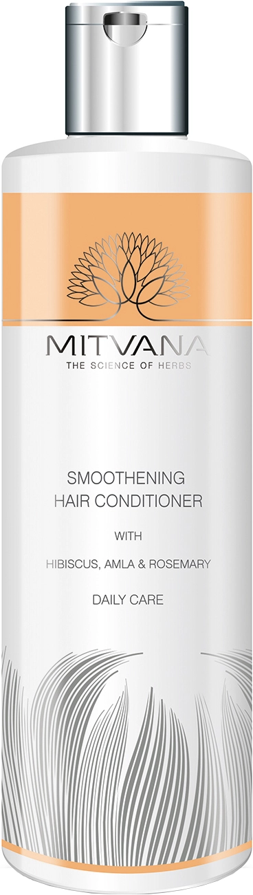 Кондиціонер для неслухняного волосся з гібіскусом, амлою та розмарином - Mitvana Smoothening Hair Conditioner with Hibiscus, Amla & Rosemary, 200 мл - фото N1