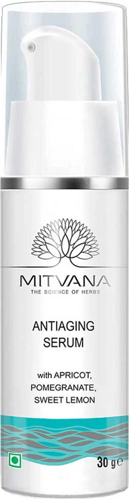 Омолоджуюча сироватка для обличчя з абрикосом, гранатом та лимоном - Mitvana Anti Ageing Serum with Apricot, Pomegranate, Sweet Lemon, 30 мл - фото N1