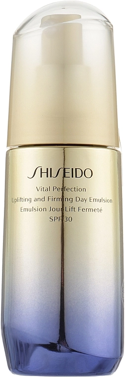 Дневная эмульсия против старения кожи - Shiseido Vital Perfection Uplifting and Firming Day Emulsion SPF 30, 75 мл - фото N1