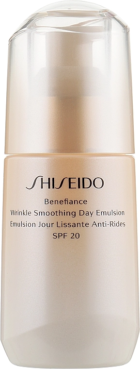 Емульсія для обличчя проти старіння шкіри - Shiseido Benefiance Wrinkle Smoothing Day Emulsion SPF 20, 75 мл - фото N1