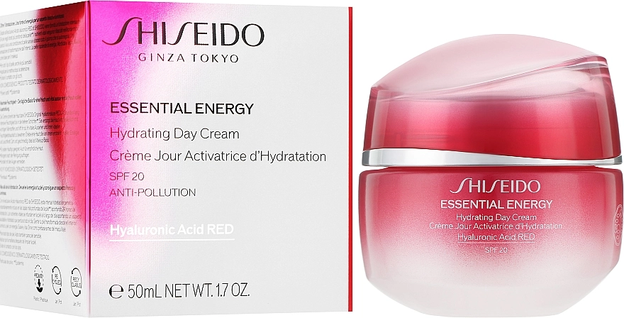Зволожуючий денний крем SPF20 для обличчя - Shiseido Essential Energy Hydrating Day Cream SPF 20, 50 мл - фото N2