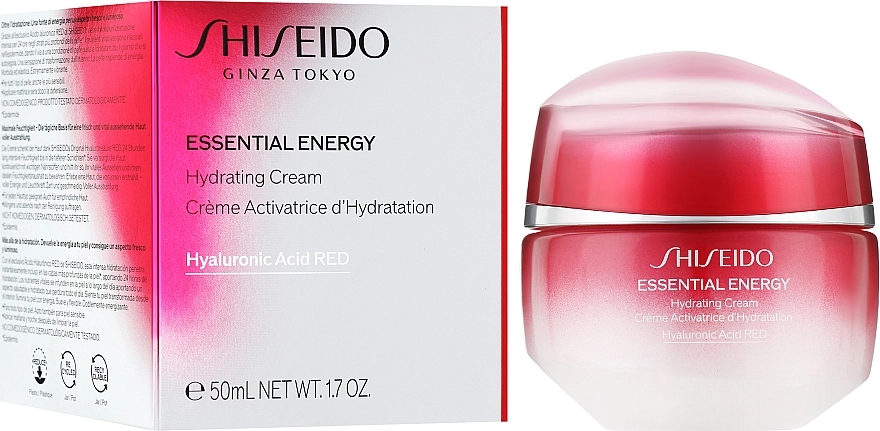 Зволожуючий крем для обличчя з екстрактом кореня женьшеню - Shiseido Essential Energy Hydrating Cream, 50 мл - фото N2