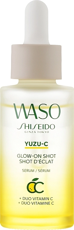 Двофазна сироватка для обличчя - Shiseido Waso Yuzu-C Glow-On Shot, 28 мл - фото N1