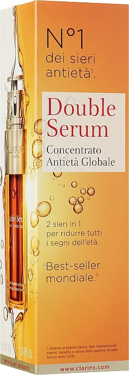 Подвійна антивікова сироватка - Clarins Double Serum Complete Age Control Concentrate, 50 мл - фото N2