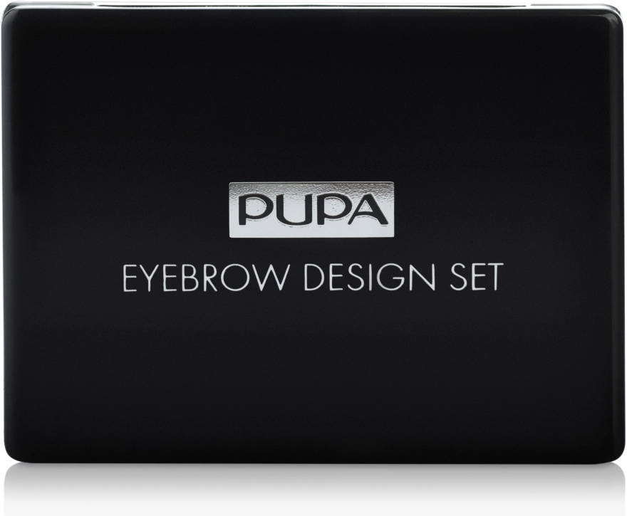 Набор, закрепляющий воск + цветная пудра + пинцет + аппликатор - Pupa Eyebrow Design Set, 01 Blonde - фото N3