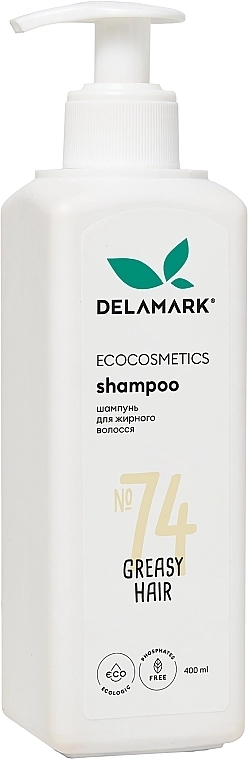 Delamark Шампунь для жирных волос, 98% компонентов природного происхождения, 400 мл - фото N1