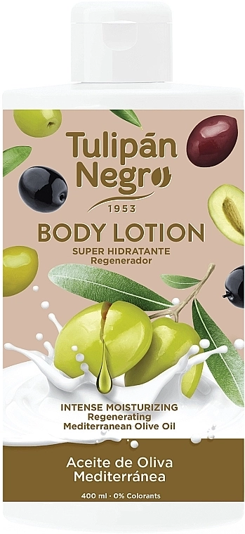 Лосьон для тела "Средиземноморское оливковое масло" - Tulipan Negro Mediterranean Olive Oil Body Lotion, 400 мл - фото N1