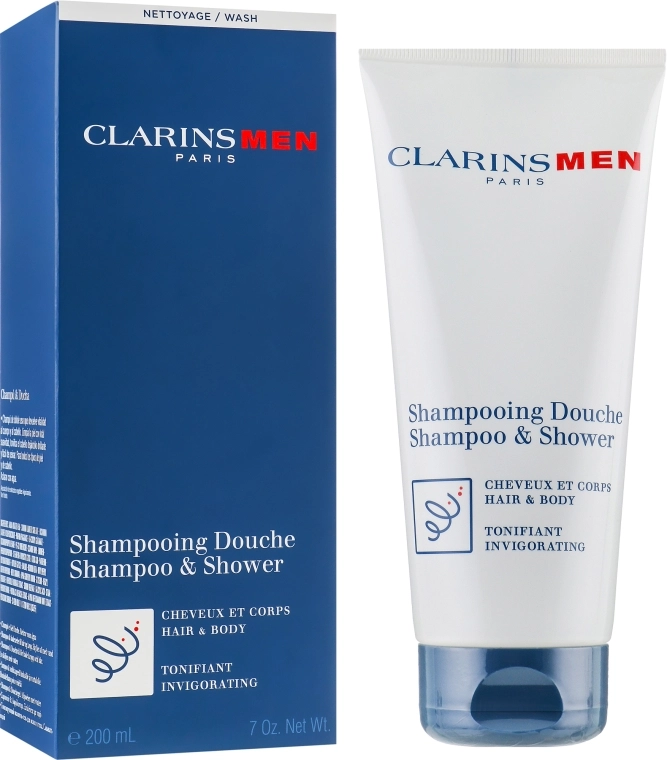 Шампунь-гель для волос и тела - Clarins Clarins Men Shampoo & Shower, 200 мл - фото N1