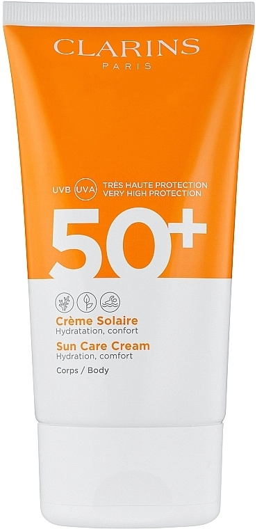 Сонцезахисний крем для тіла - Clarins Solaire Corps Hydratante Cream SPF 50+, 150 мл - фото N1