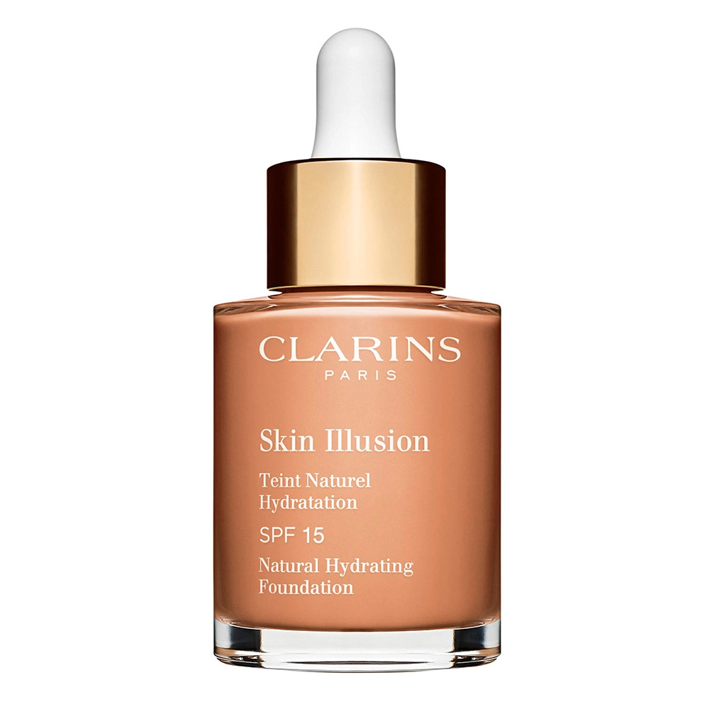 Тональний крем для обличчя - Clarins Skin Illusion Natural Hydrating Foundation SPF 15, 112 Amber, 30 мл - фото N1