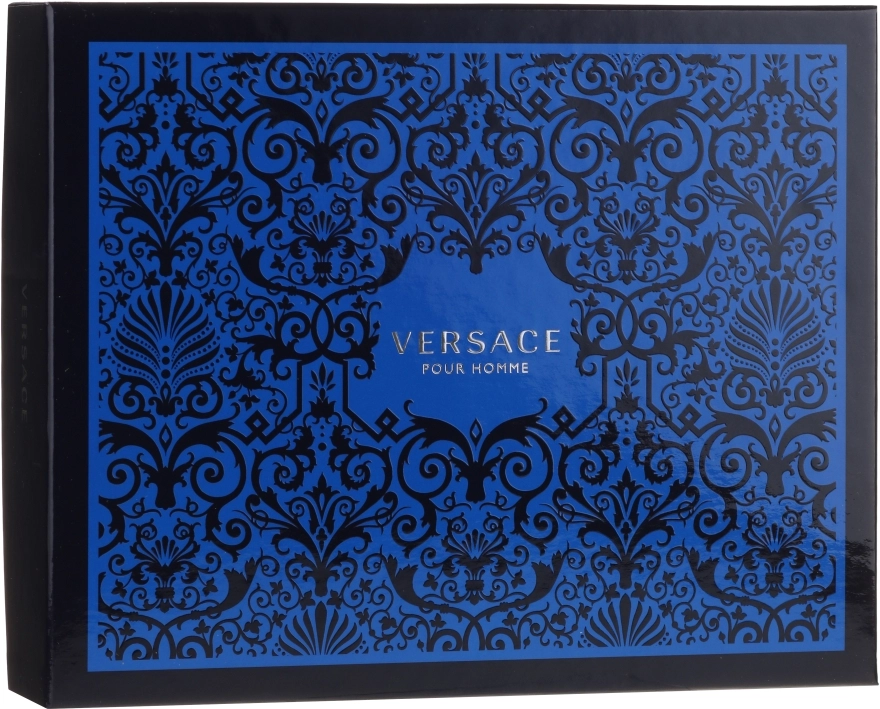 Набор - Versace Pour Homme, Туалетная вода 50 мл + Гель для душа 50 мл + Лосьон после бритья 50 мл - фото N1