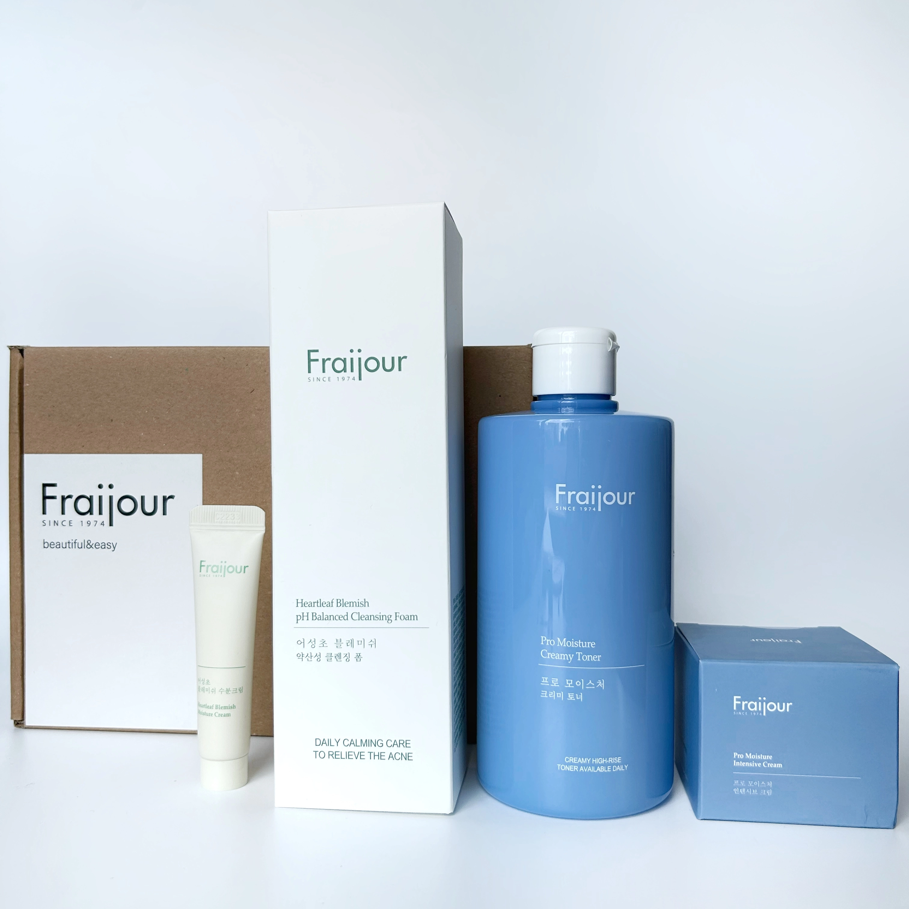 Набір базового догляду для сухої та чутливої ​​шкіри з центілою та пробіотиками - Fraijour Basic Care for Dry and Sensitive Skin Kit, 4 продукти - фото N2