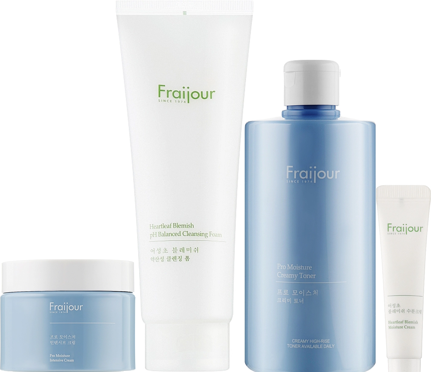 Набір базового догляду для сухої та чутливої ​​шкіри з центілою та пробіотиками - Fraijour Basic Care for Dry and Sensitive Skin Kit, 4 продукти - фото N1