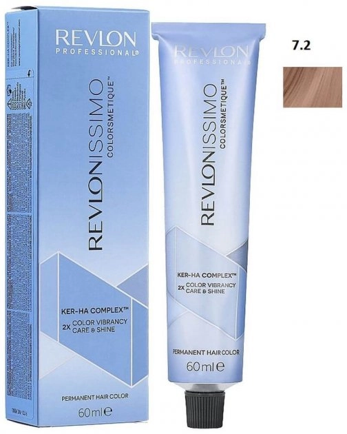 Крем-фарба для волосся - Revlon Professional Revlonissimo Colorsmetique Ker-Ha Complex, 7.2, 60 мл - фото N1