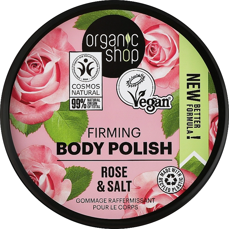 Скраб для тіла "Троянда та сіль" - Organic Shop Rose & Salt Body Polish, 250 мл - фото N1