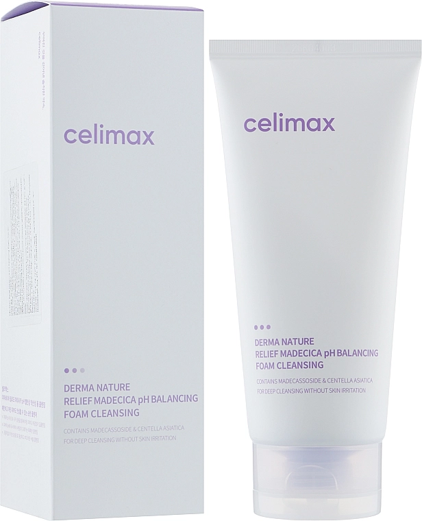 Нежная пенка для умывания - Celimax Relief Madecica pH Balancing Foam, 150 мл - фото N2